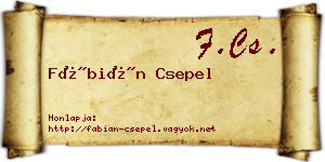 Fábián Csepel névjegykártya